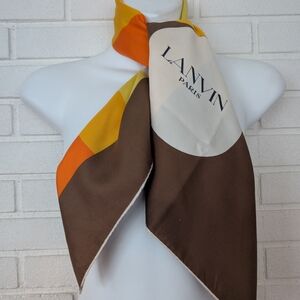 Lanvin Paris Multicolor Silk Scarf